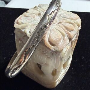 Native American Sterling Cuff Bracelet 6.25"  (3)